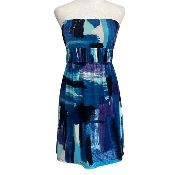 Charlotte Russe Strapless Bandeau Empire Mini Dress w/ built In bra​​​​​ - Picture 1 of 5